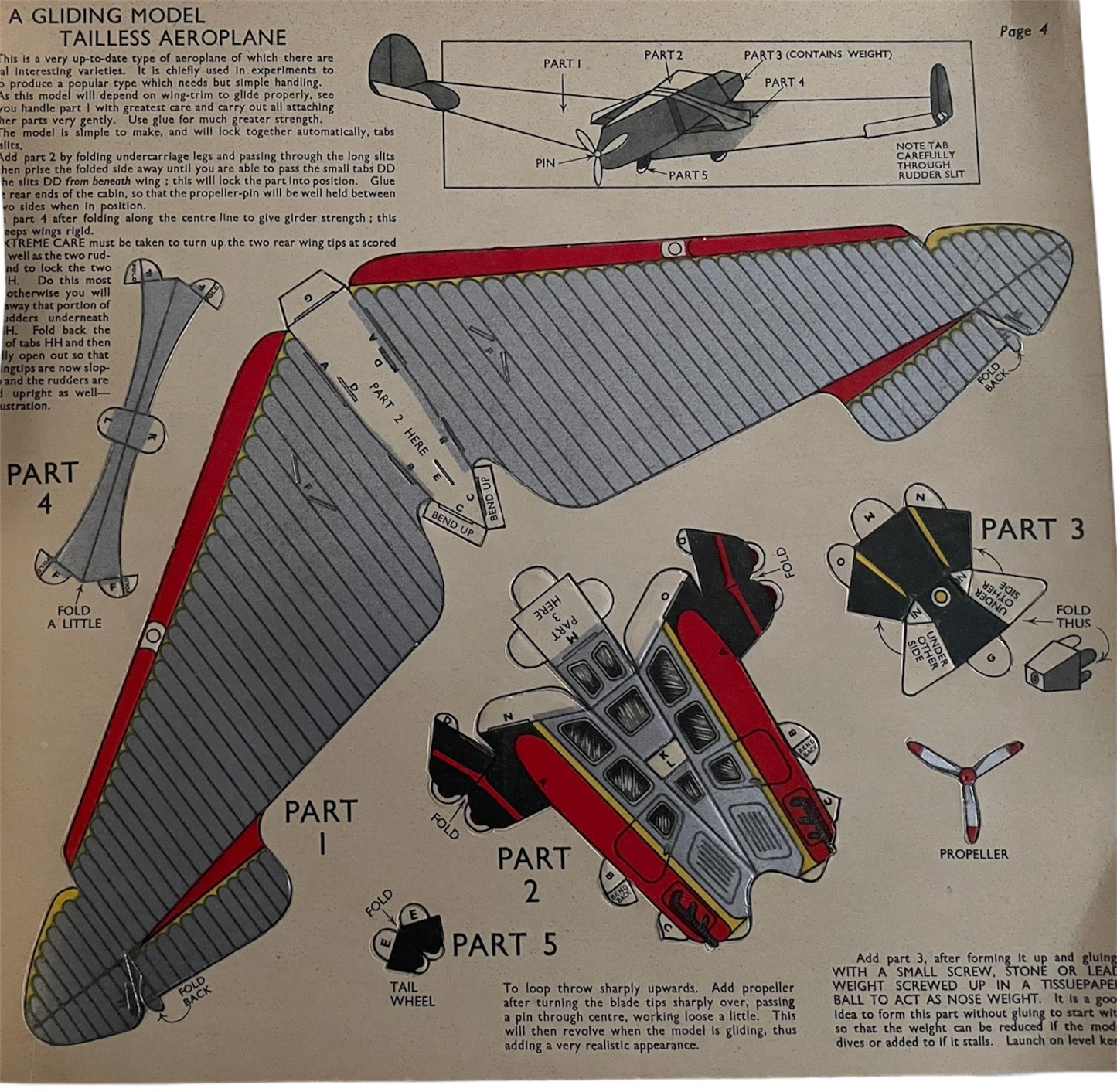 Vintage 1930's Ultra Rare Daily Express Model Book - 21 Fine Scale Models And A Model Aeroplane Which Flies - Fantastic Condition Unused - Former Shop Stock