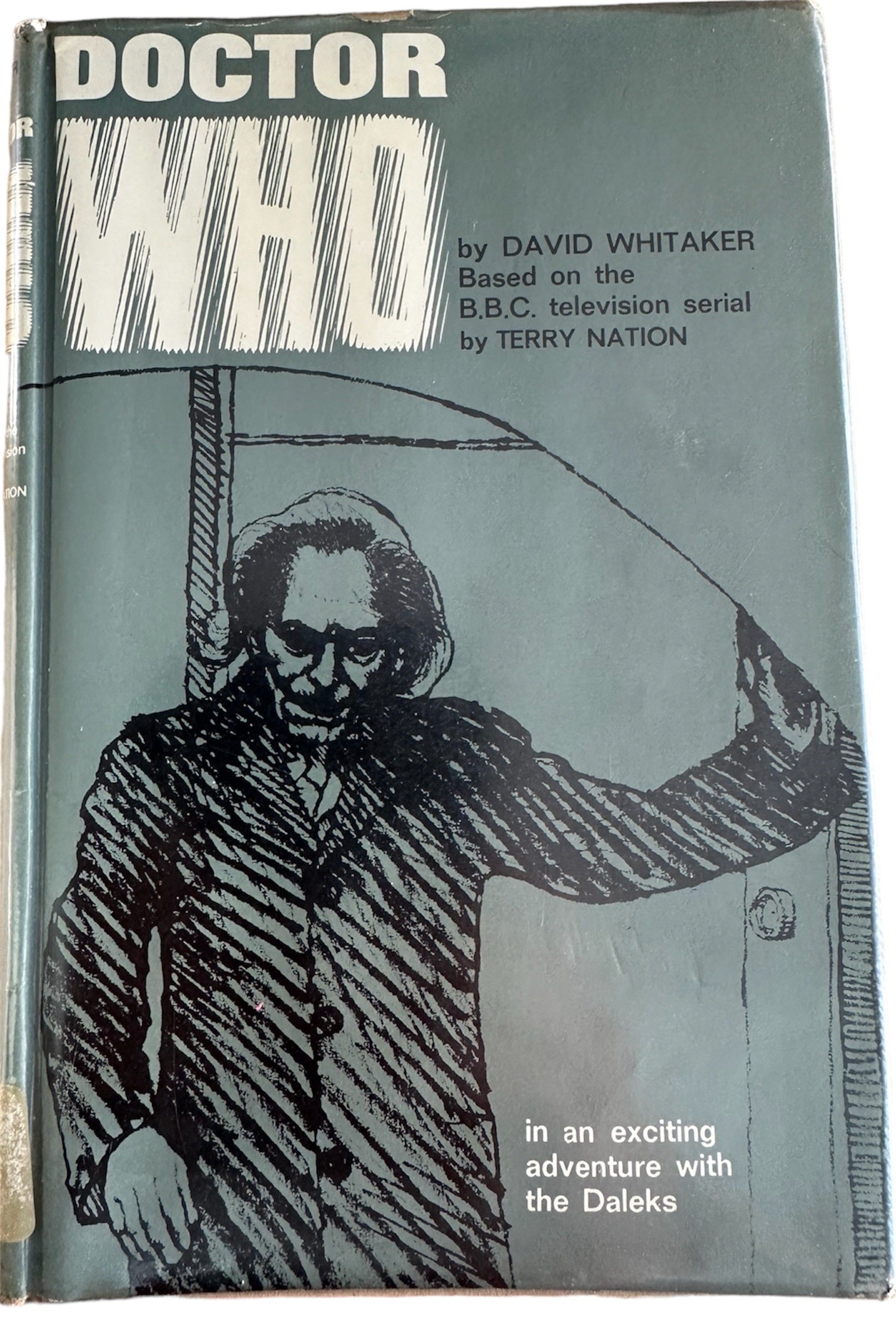 Vintage 1965 Doctor Dr Who In An Exciting Adventure With The Daleks By David Whitaker Hardback Book With Grey Dust Cover - Former Library Book