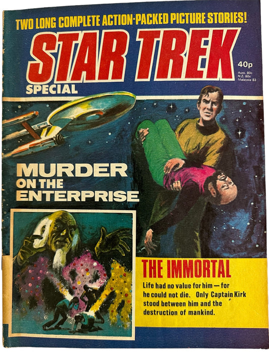 Vintage 1977 IPC's Star Trek Special Comic - Murder On The Enterprise &amp; The Immortal - Fantastic Condition Former Shop Stock