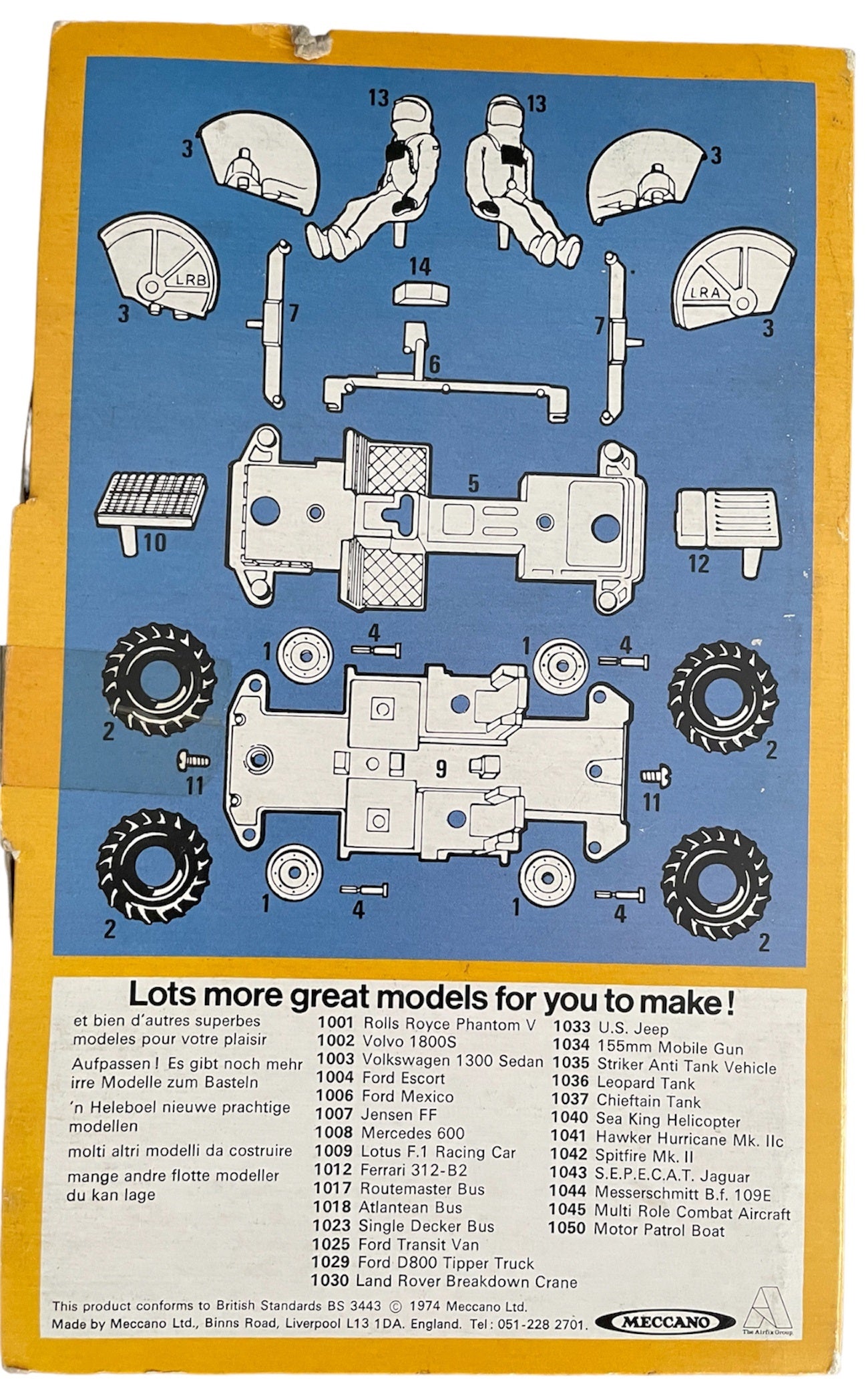 Vintage Dinky Toys Kit 1974 No. 1027 Die-Cast Metal Lunar Roving Vehicle Build It Yourself Kit - Factory Sealed Shop Stock Room Find