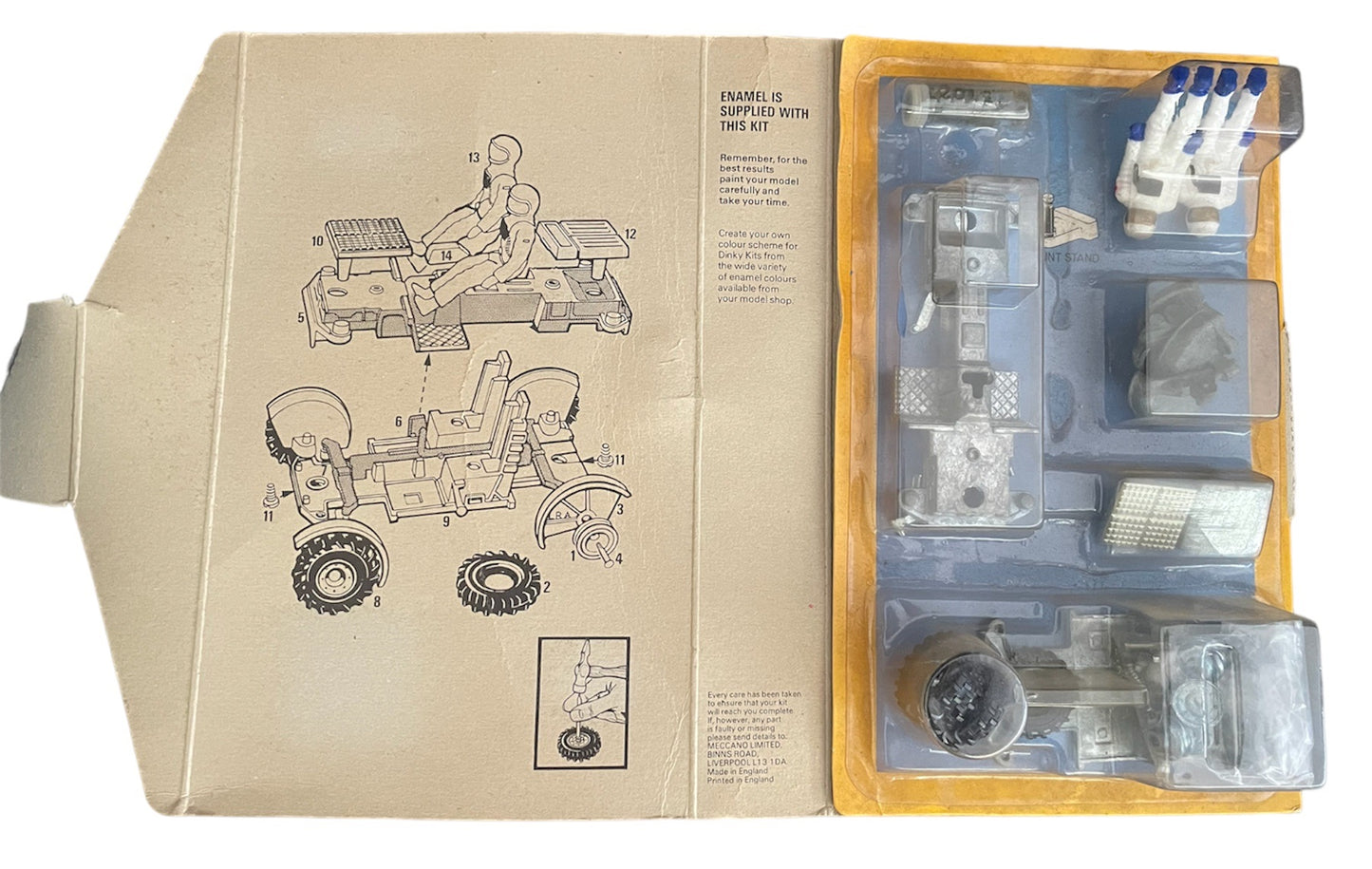 Vintage Dinky Toys Kit 1974 No. 1027 Die-Cast Metal Lunar Roving Vehicle Build It Yourself Kit - Factory Sealed Shop Stock Room Find