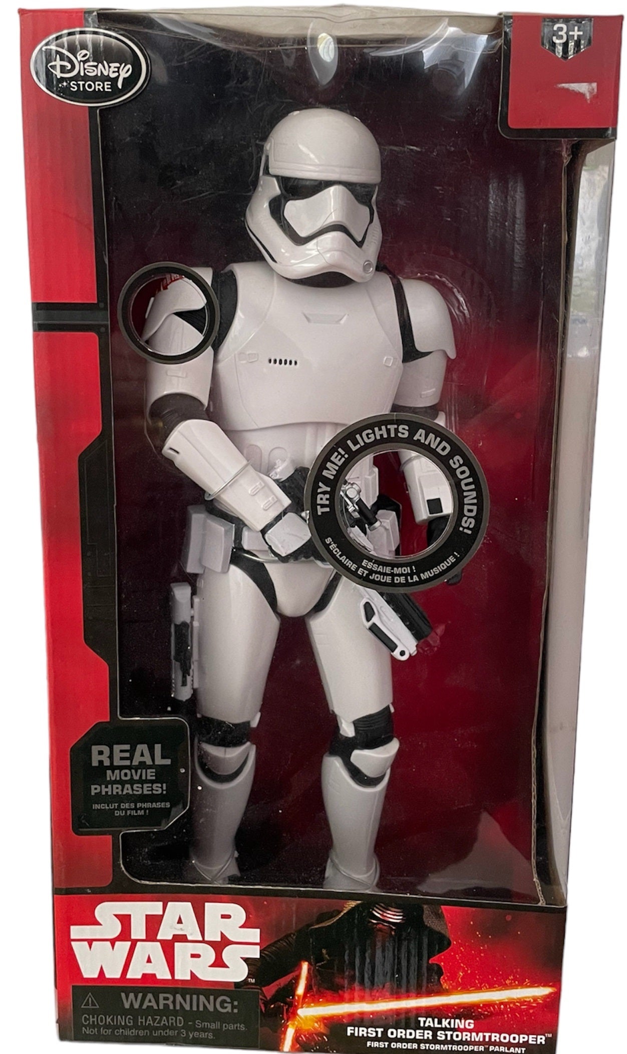 Vintage 2015 Star Wars The Force Awakens 14 Inch Electronic Talking First Order Stormtrooper Action Figure - Factory Sealed Shop Stock Room Find