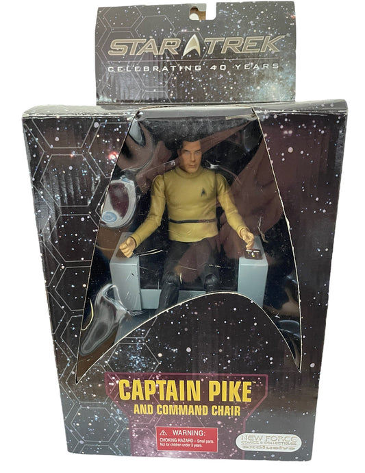 Vintage Art Asylum 2006 Star Trek 40th Anniversary Captain Pike Action Figure With Captains Command Chair - Shop Stock Room Find