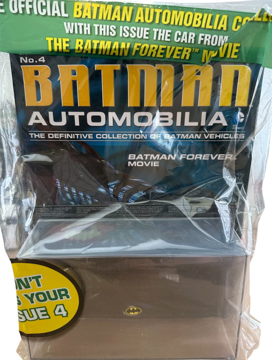 Eaglemoss - Batman Automobilia No. 4 The Definitive Collection Of Batman Vehicle The Batman Forever Movie Diecast Model Batmobile With Magazine