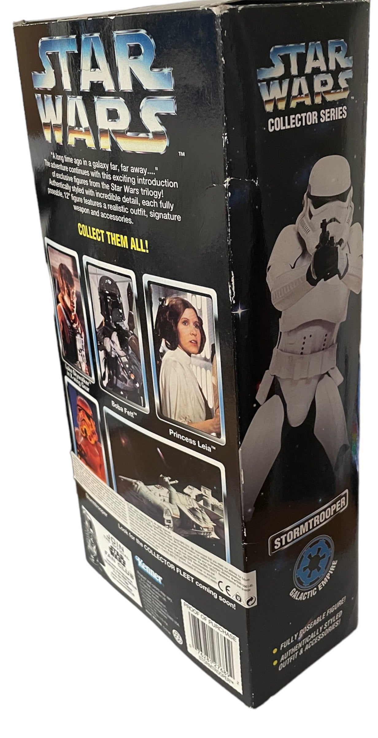 Vintage Kenner 1996 Star Wars Collector Series Galactic Empire Stormtrooper 12 Inch Fully Poseable Action Figure - Factory Sealed Shop Stock Room Find