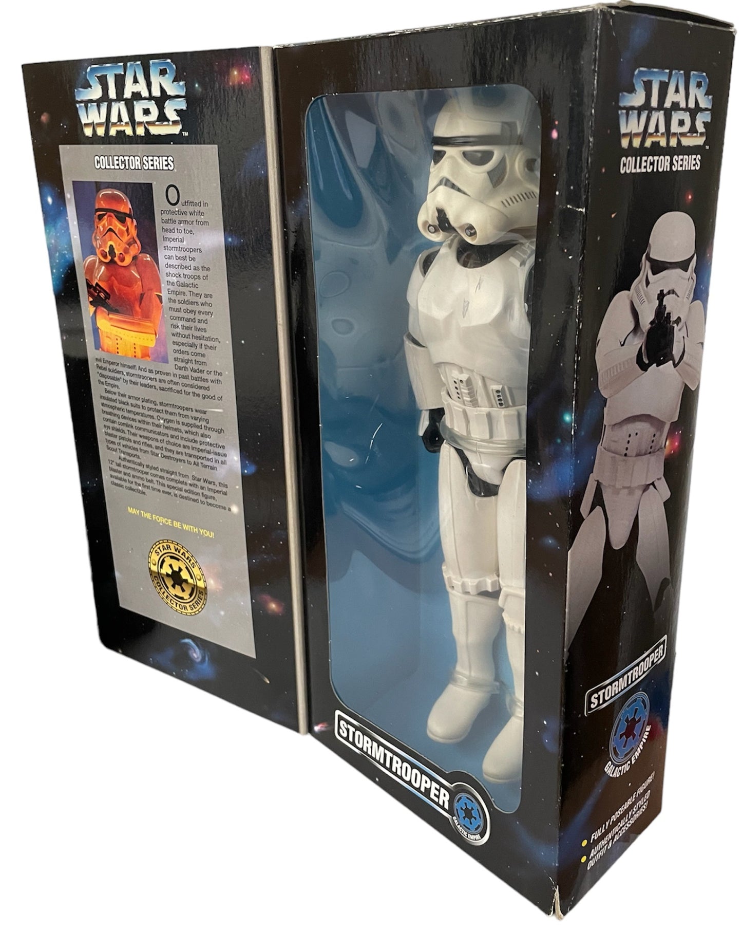 Vintage Kenner 1996 Star Wars Collector Series Galactic Empire Stormtrooper 12 Inch Fully Poseable Action Figure - Factory Sealed Shop Stock Room Find