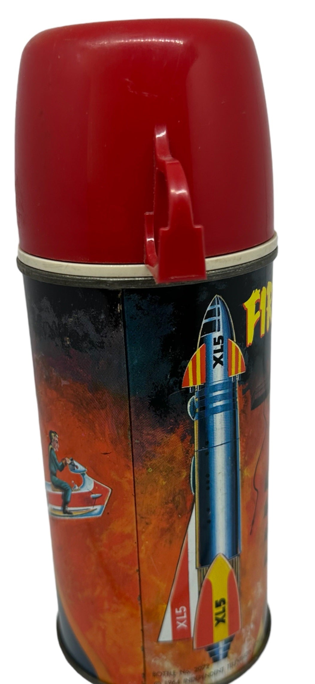 Vintage 1964 KST Gerry Andersons Fireball XL5 Thermos Thermal Bottle Flask - Very Good Condition Very Rare Item