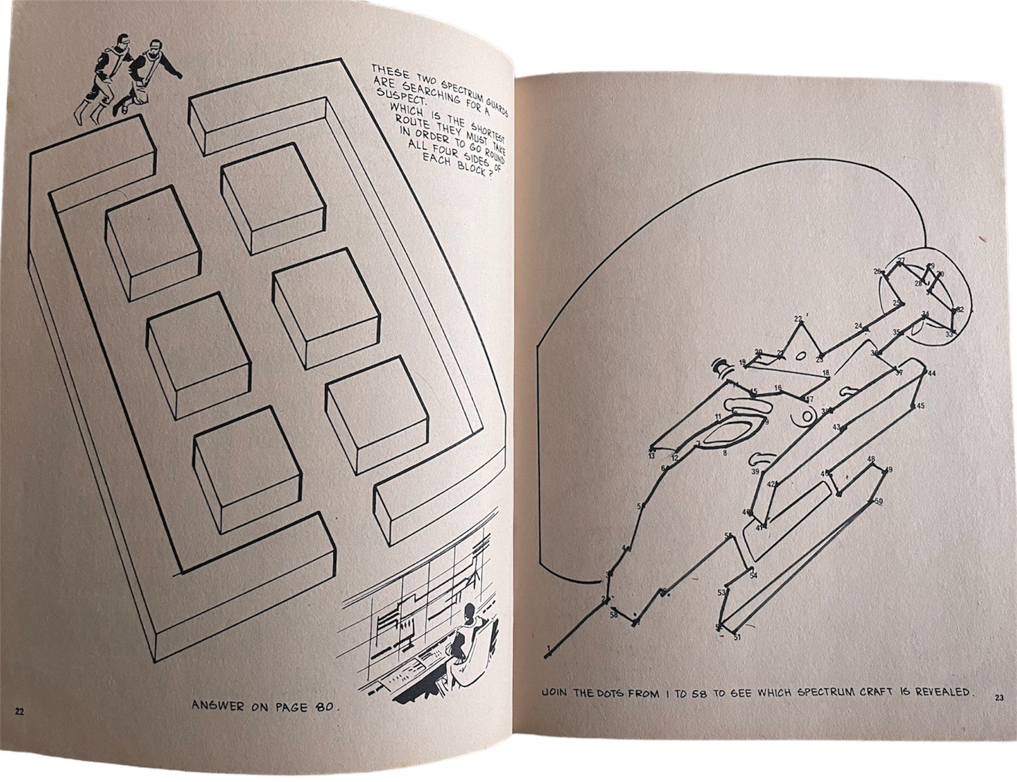 Vintage 1967 Century 21 - Gerry Andersons Captain Scarlet & The Mysterons Puzzle Book - Quizzes, Mazes, Drawing, Painting, Games &amp; Dot To Dots - Fantastic Condition Ultra Rare Item