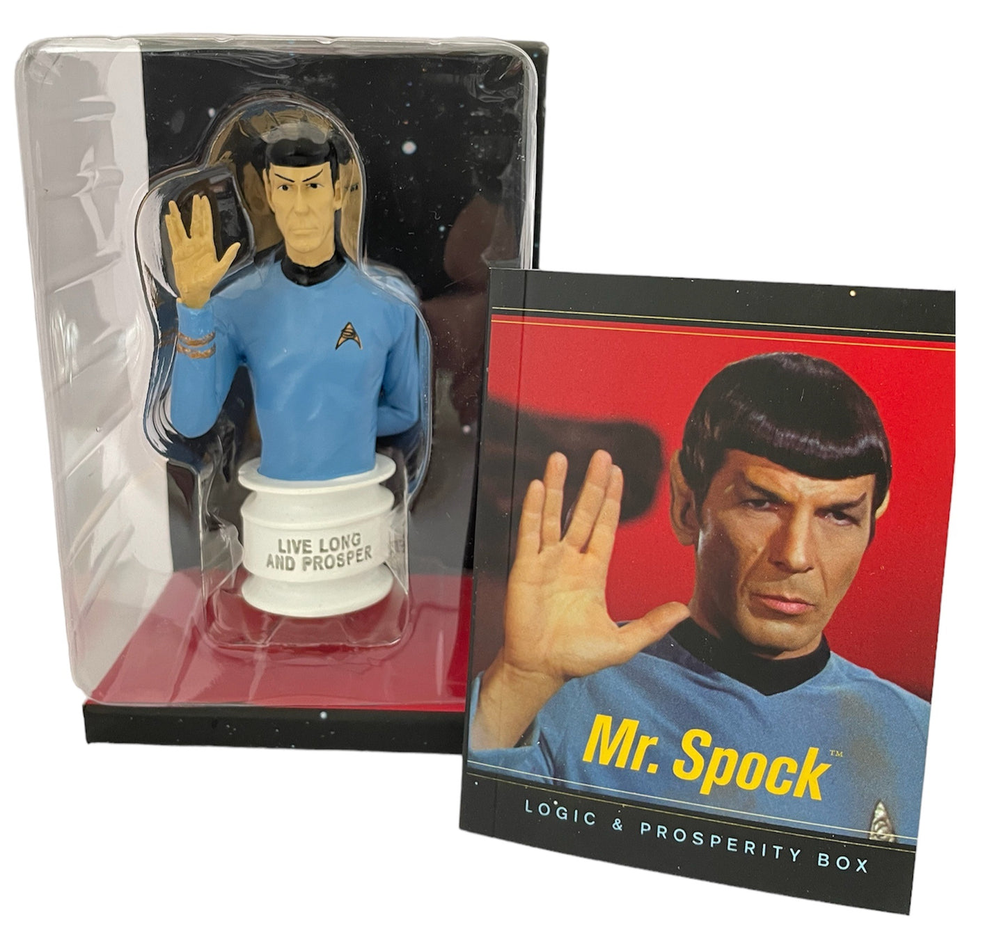 Vintage Star Trek The Original Series 2013 Mr Spock Logic &amp; Prosperity Box - Includes Bust, Display Stand, And 48 Page Book - Shop Stock Room Find