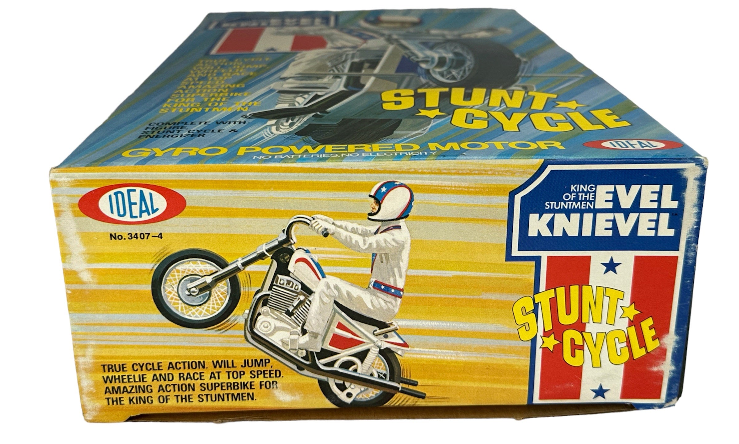 Evel Knievel stunt bike GT series with Energizer and shops 2 figurines with helmet