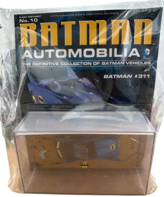 Eaglemoss - Batman Automobilia No. 10 The Definitive Collection Of Batman Vehicle # 311 Diecast Model Batmobile With Magazine