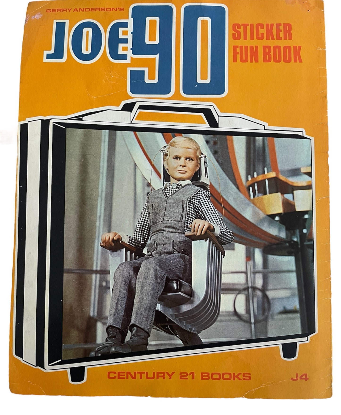 Vintage Gerry Andersons 1968 Ultra Rare Joe 90 Sticker Fun Book By Century 21 Books - Fantastic Condition - Ultra Rare Item