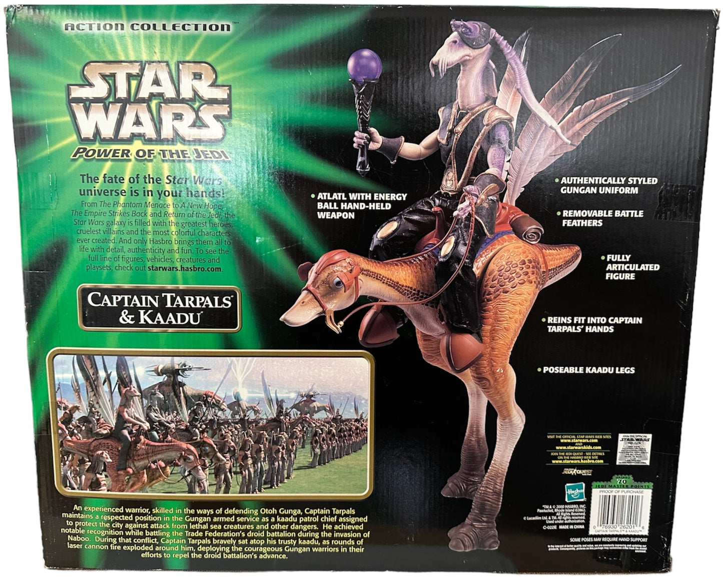 Vintage 2000 Star Wars The Power Of The Jedi Action Collection - Captain Tarpals & Kaadu 12 Inch Action Figure Set - Brand New Factory Sealed Shop Stock Room Find