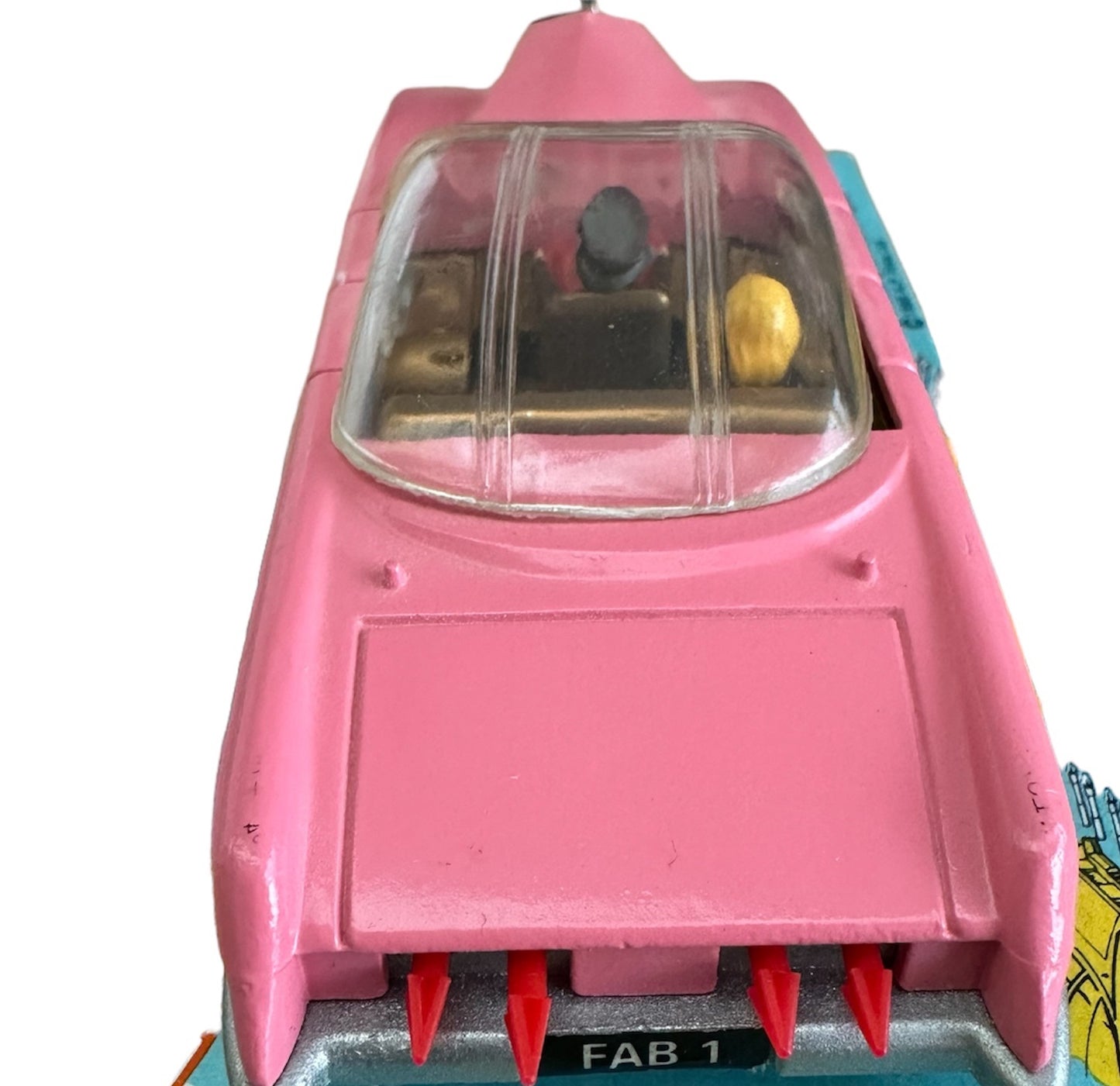 Vintage Dinky Toys 1973 Gerry Andersons Thunderbirds Dinky 100 Die-Cast Lady Penelopes Fab 1 Pink Rolls Royce Car On Original Display Plinth - Former Shop Stock