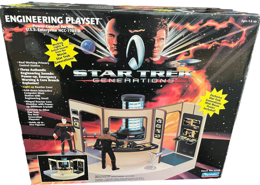 Vintage Playmates 1994 Star Trek Generations Engineering Action Playset With Authentic Lights And Sounds From The Movie - Factory Sealed Shop Stock Room Find