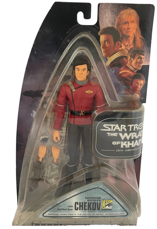 Vintage Art Asylum 2007 Star Trek The Wrath Of Khan 25th Anniversary Executive Officer Pavel Chekov Action Figure - Factory Sealed Shop Stock Room Find