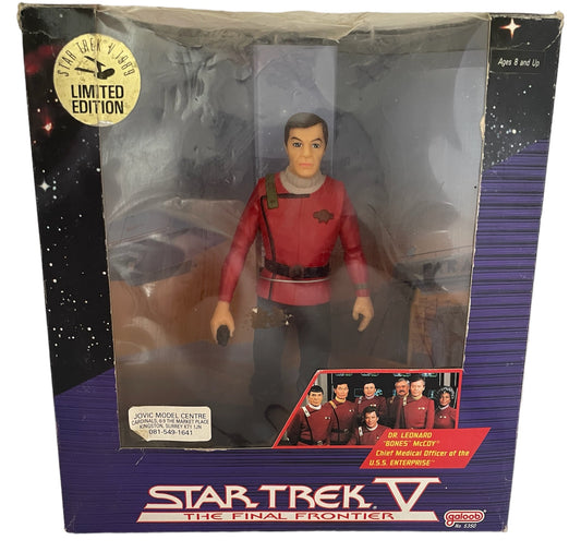 Vintage 1989 Galoob Star Trek The Final Frontier Limited Edition Dr Leonard Bones McCoy 8 Inch Figure With Nimbus III Backdrop - Shop Stock Room Find