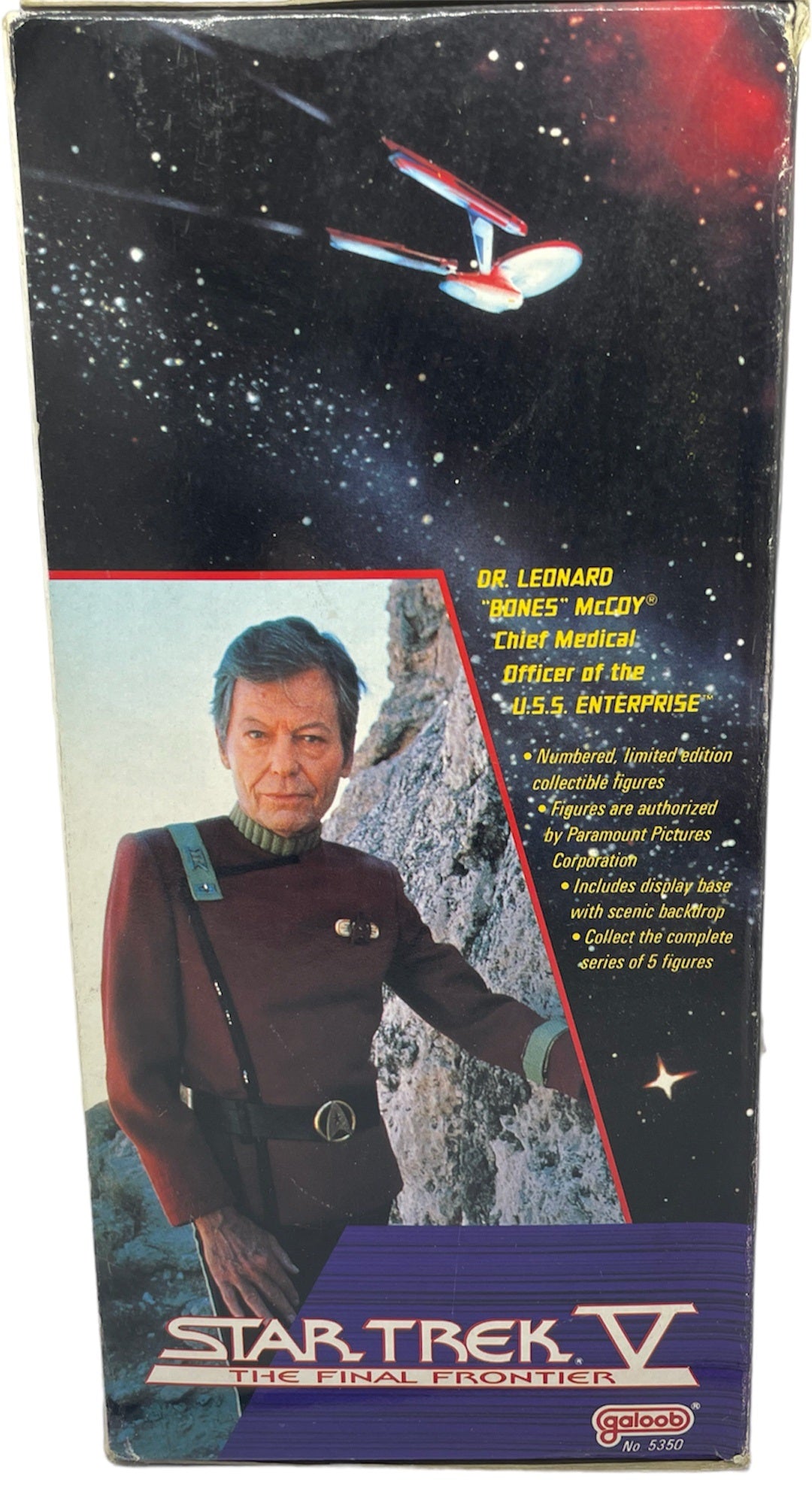 Vintage 1989 Galoob Star Trek The Final Frontier Limited Edition Dr Leonard Bones McCoy 8 Inch Figure With Nimbus III Backdrop - Shop Stock Room Find