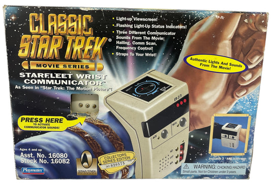 Vintage 1996 Playmates Star Trek Classic Movie Series Electronic Starfleet Wrist Communicator - Collector Series Edition - Shop Stock Room Find