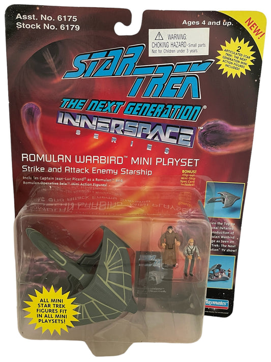 Vintage Playmates 1994 Star The Next Generation Trek Innerspace Series Romulans Warbird Mini Playset Strke And Attack Enemy Starship With Two Mini Figures Factory Sealed Shop Stock Room Find