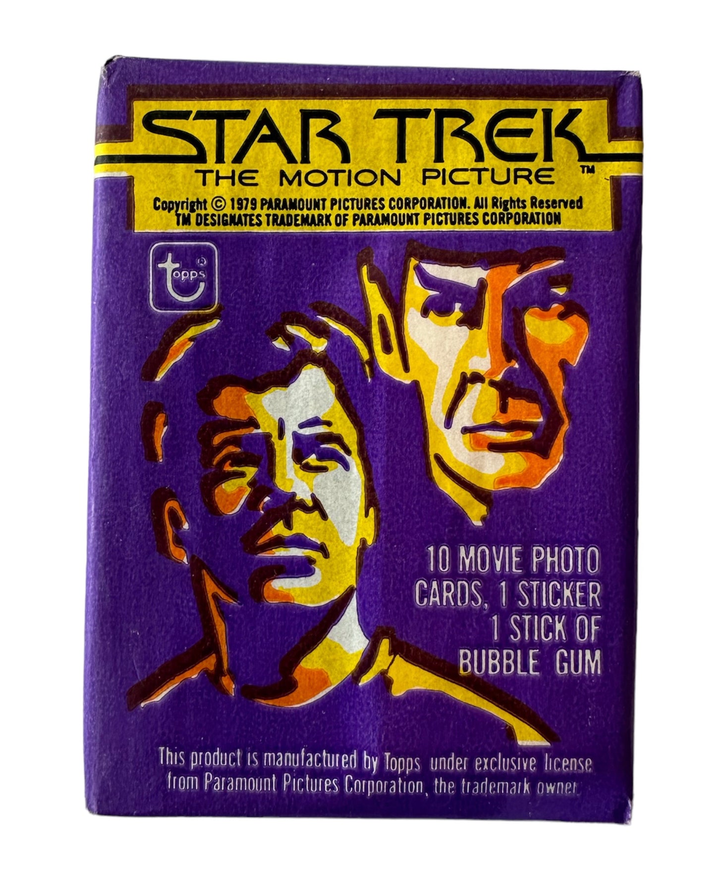 Vintage Tops 1979 Star Trek The Motion Picture Ultra Rare Movie Photo Bubble Gum Trading Cards Pack - Containing 10 x Movie Photo Trading Cards, 1 x Sticker & A Stick Of Bubble Gum - Shop Stock Room Find