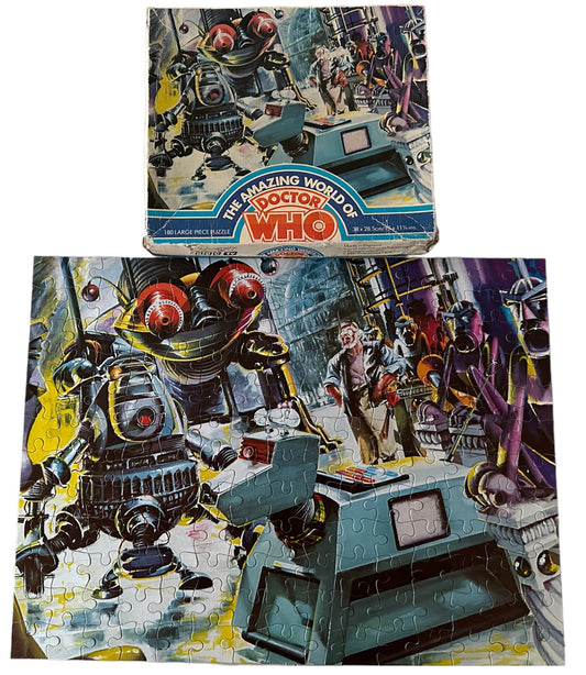 Vintage World International 1979 Doctor Dr Who - The Amazing World Of - 180 Large Piece Jigsaw Puzzle Featuring K-9- Complete In The Original Box