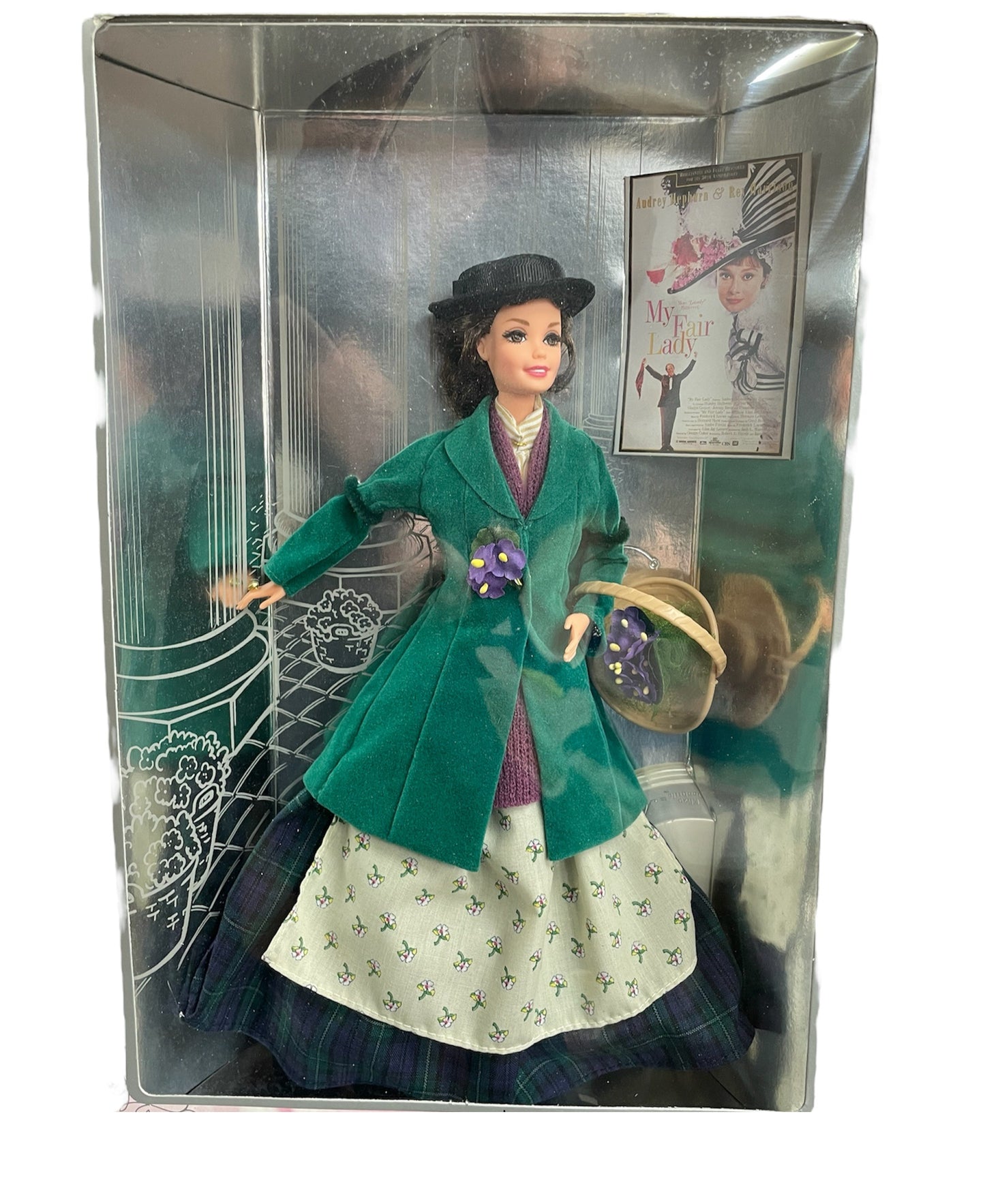 Vintage 1995 Hollywood Legends Collection - Barbie As Eliza Doolittle in My Fair Lady - Limited Edition 12 Inch Doll - Brand New Factory Sealed Shop Stock Room Find.