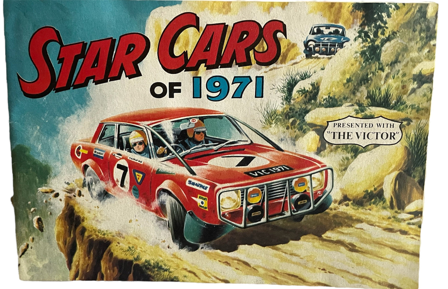 Vintage 1971 - Presented With The Victor For Boys Comic - Star Cars Of 1971 Sticker Album - Complete With All 70 Stickers - Very Good Condition