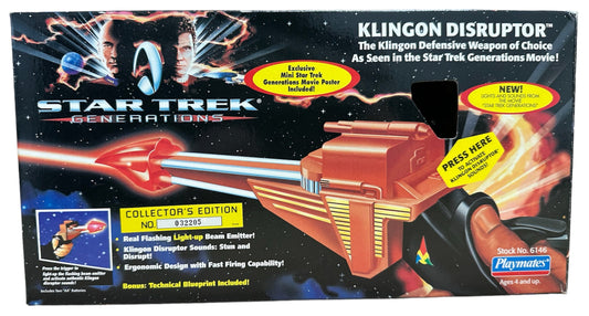 Vintage Playmates 1994 Star Generations Trek Klingon Disruptor Collector's Edition - Brand New Shop Stock Room Find