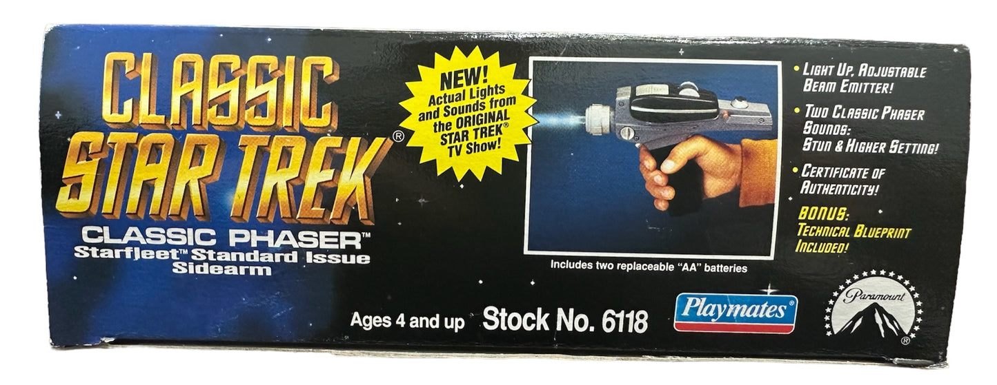 Vintage 1994 Playmates Star The Original Series Trek Starfleet Classic Standard Issue Phaser - Shop Stock Room Find