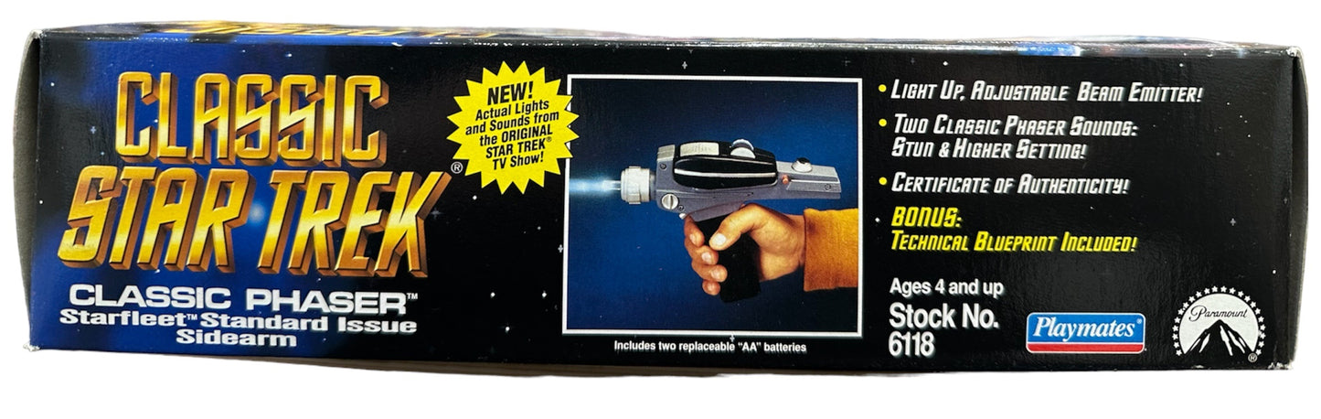 Vintage 1994 Playmates Star The Original Series Trek Starfleet Classic Standard Issue Phaser - Shop Stock Room Find