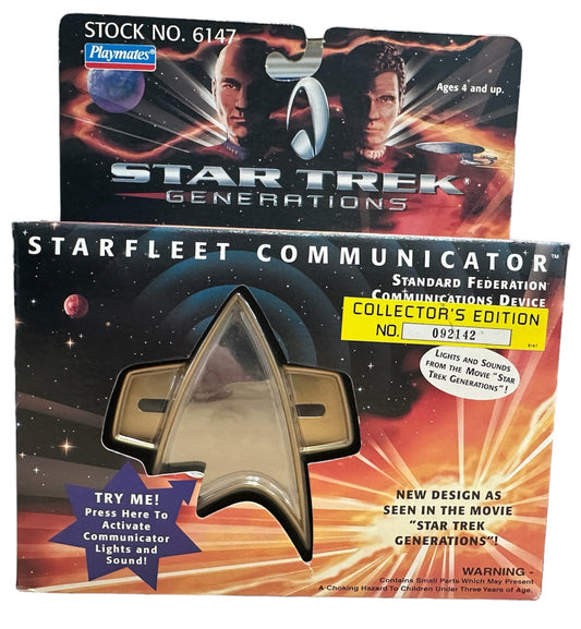 Vintage Playmates 1994 Star Trek Generations Official Starfleet Electronic Communicator Collector's Edition - Shop Stock Room Find