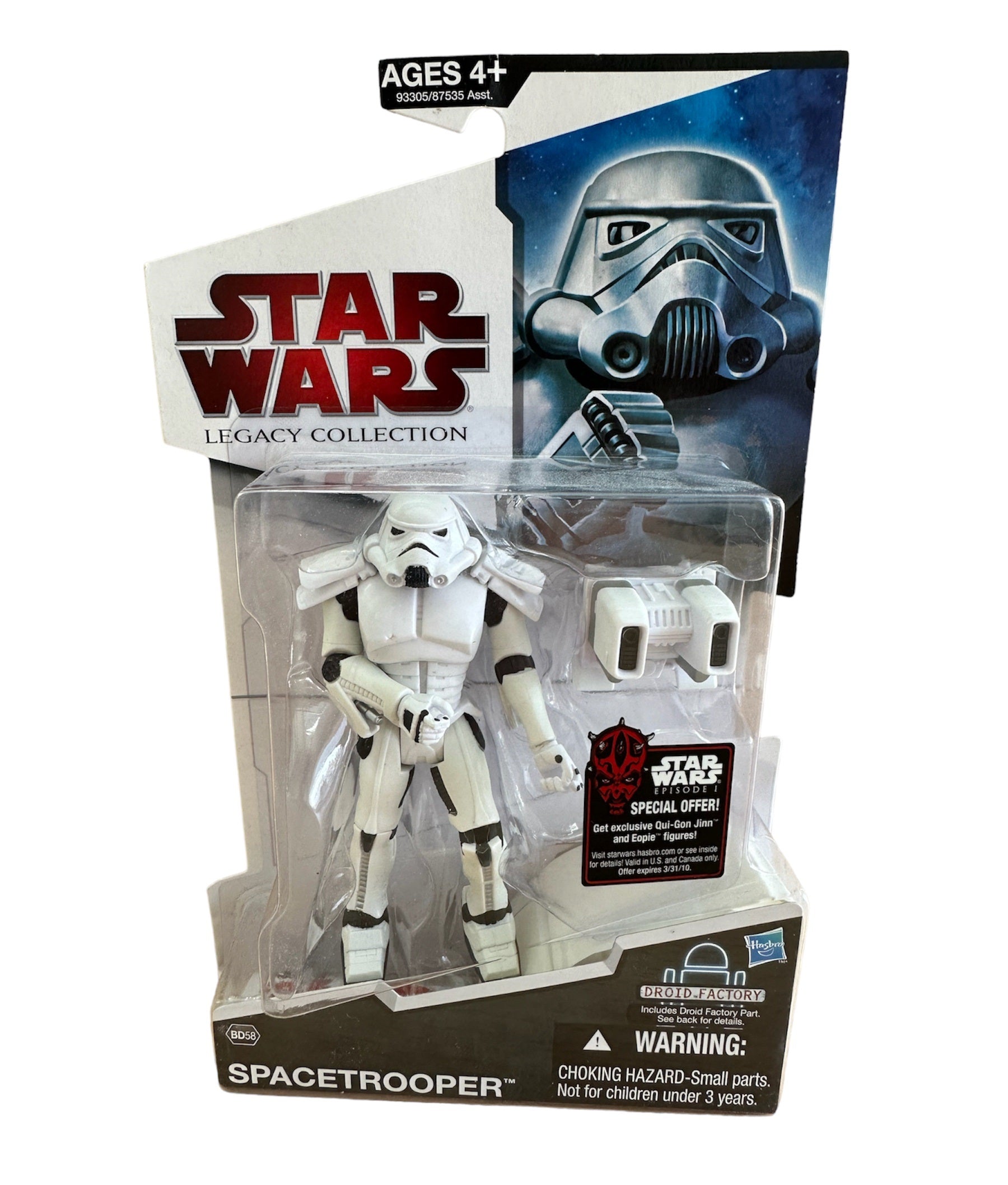 Vintage 2009 Star Wars Legacy Collection SpaceTrooper Action Figure With  Jet Pack BD58 - Includes Droid Factory Part - Brand New Factory Sealed Shop  