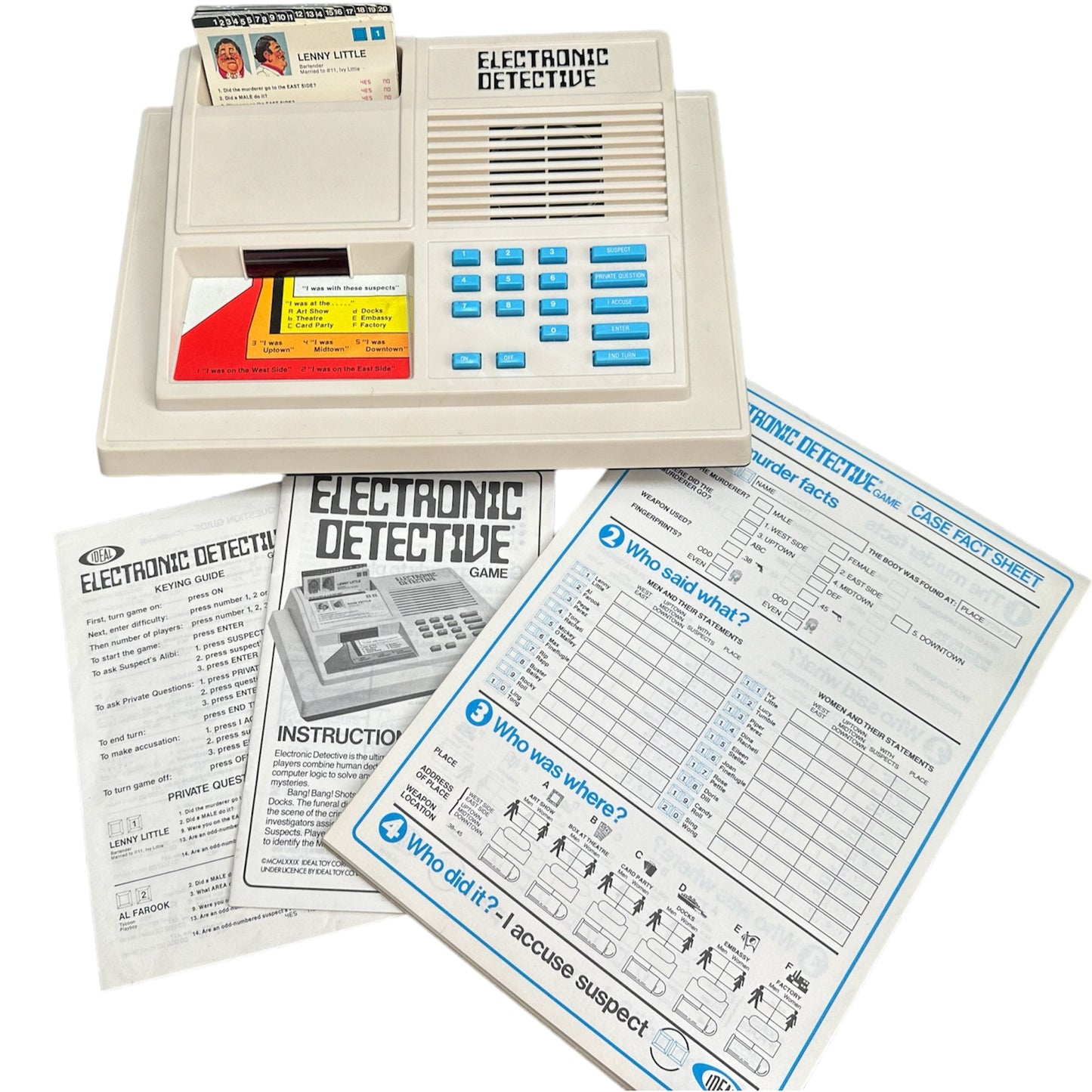 Vintage 1979 Electronic Detective Game - The Computerized Who Done It Game - Fantastic Condition- Fully Working - 100% Complete - In The Original Box965 Based On The TV Series …