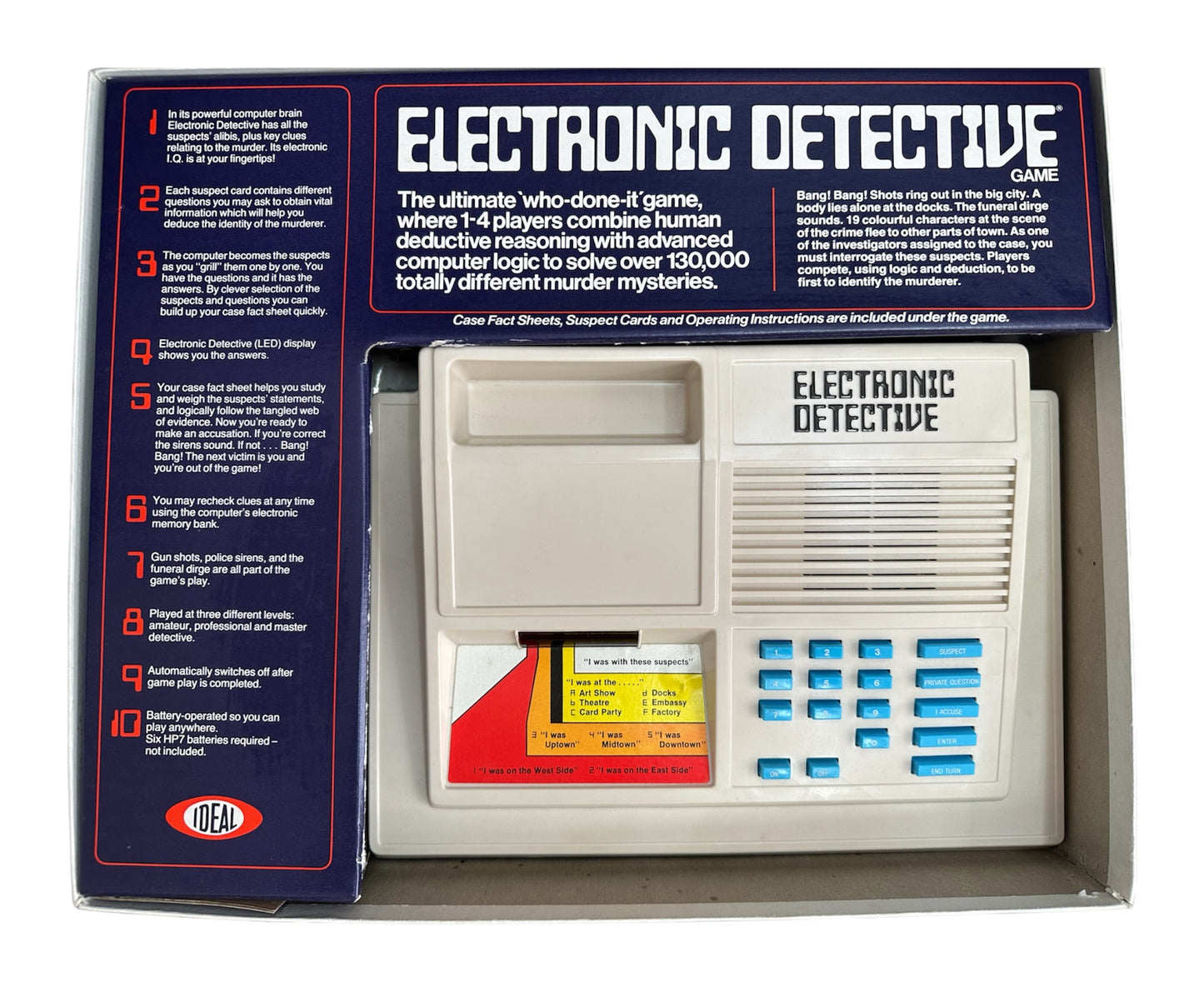 Vintage 1979 Electronic Detective Game - The Computerized Who Done It Game - Fantastic Condition- Fully Working - 100% Complete - In The Original Box965 Based On The TV Series …