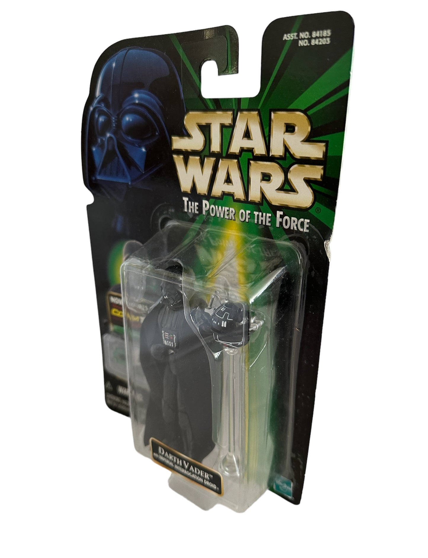 Vintage 1999 Star Wars The Power Of The Force - Darth Vader Action Figure With Imperial Interrogation Droid And Comm Talk Chip - Brand New Factory Sealed Shop Stock Room Find.