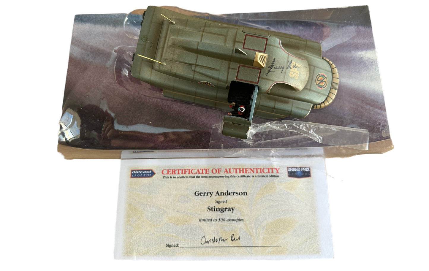 Vintage Product Enterprise 2005 Gerry Andersons Collectors Edition Captain Scarlet  SPV  Die Cast Replica Model Vehicle - Autographed By Gerry Anderson With COA