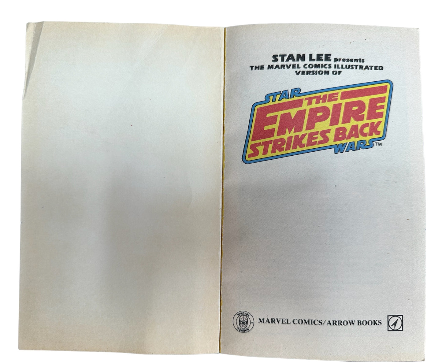 Vintage 1980 Star Wars The Empire Strikes Back Stan Lee Presents The Marvel Comics Illustrated Version Paperback Book