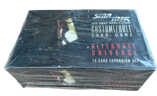 Vintage Decipher 1995 Star Trek The Next Generation - Limited Edition Customizable Card Game Game Alternate Universe 15 Card Expansion Packs - Sealed Box With 30 Packs - Brand New Factory Sealed Shop Stock Room Find