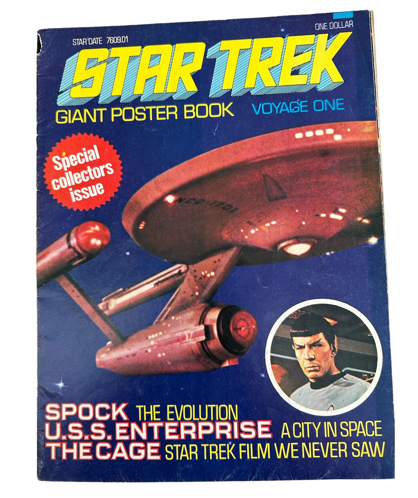 Vintage 1976 Star Trek Giant Poster Book Voyage One Stardate 7609.01 Special Collectors Issue