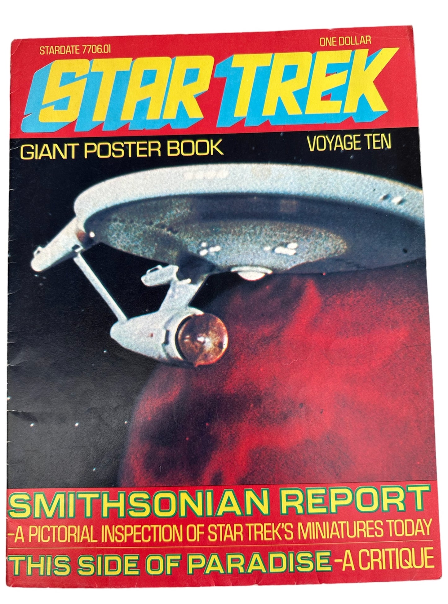 Vintage 1977 Star Trek The Original Series Giant Poster Book Voyage Ten Stardate 7706.01