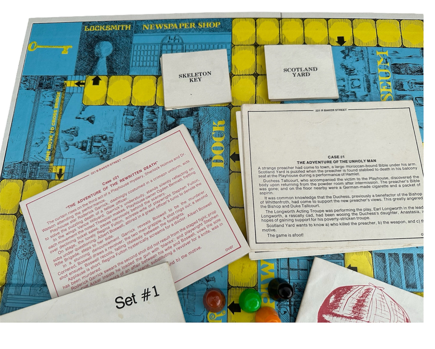 Vintage 1978 221 B Baker Street - Sherlock Holmes The Master Detective Game - Fantastic Condition Complete And In The Original Box