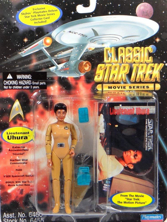 Vintage Playmates 1995 Classic Star Trek The Movie Series Lieutenant Uhura Action Figure as seen in Star Trek The Motion Picture - Brand New Factory Sealed Shop Stock Room Find