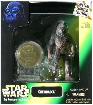 Vintage 1998 Star Wars Saga The Power Of The Force Special Limited Edition Wookiee Chewbacca Action Figure With Exclusive Millennium Minted Coin - Factory Sealed Shop Stock Room Find