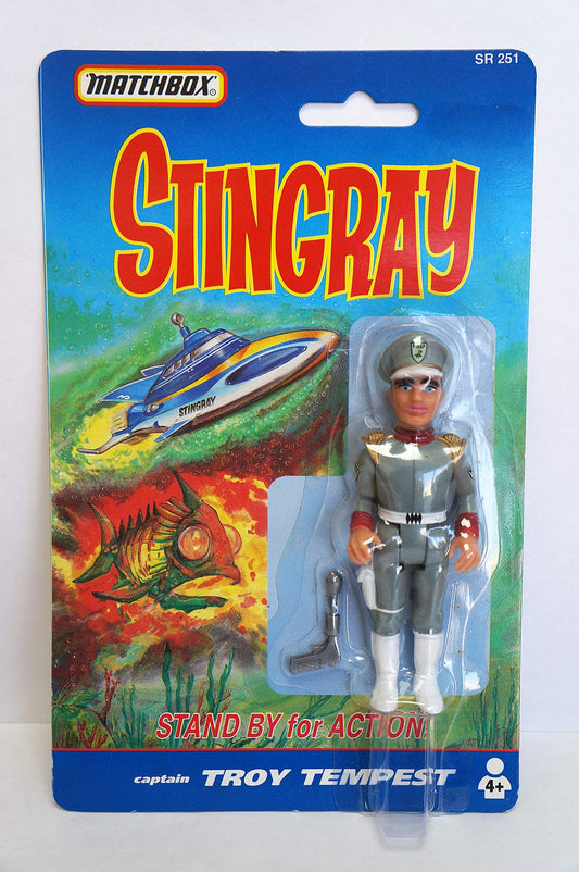 Vintage 1992 Gerry Andersons Stingray Captain Troy Tempest Action Figure - Brand New Factory Sealed Shop Stock Room Find