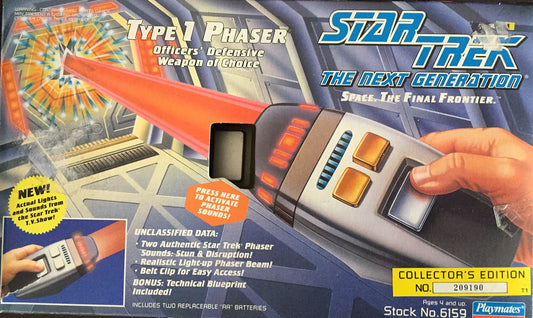 Vintage Playmates 1994 Star Trek The Next Generation Electronic Type 1 Phaser Collectors Edition - Shop Stock Room Find