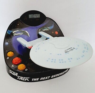 Vintage 1994 Star Trek The Next Generation USS Enterprise NCC-1701D Talking Alarm Clock - Speaks In English And Klingon - Shop Stock Room Find