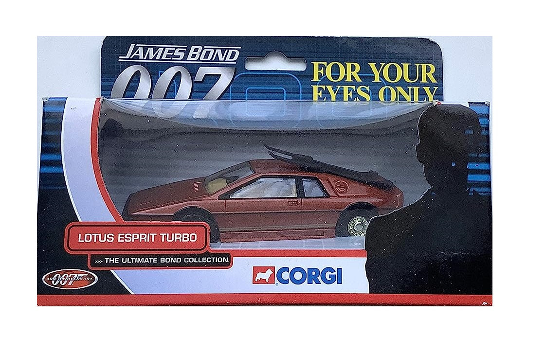 Vintage Corgi James 007 Bond For Your Eyes Only - The Ultimate Bond Collection - Lotus Esprit Turbo 1:36 Scale Die-Cast Car Vehicle Replica Number TY04702 - Brand New Shop Stock Room Find