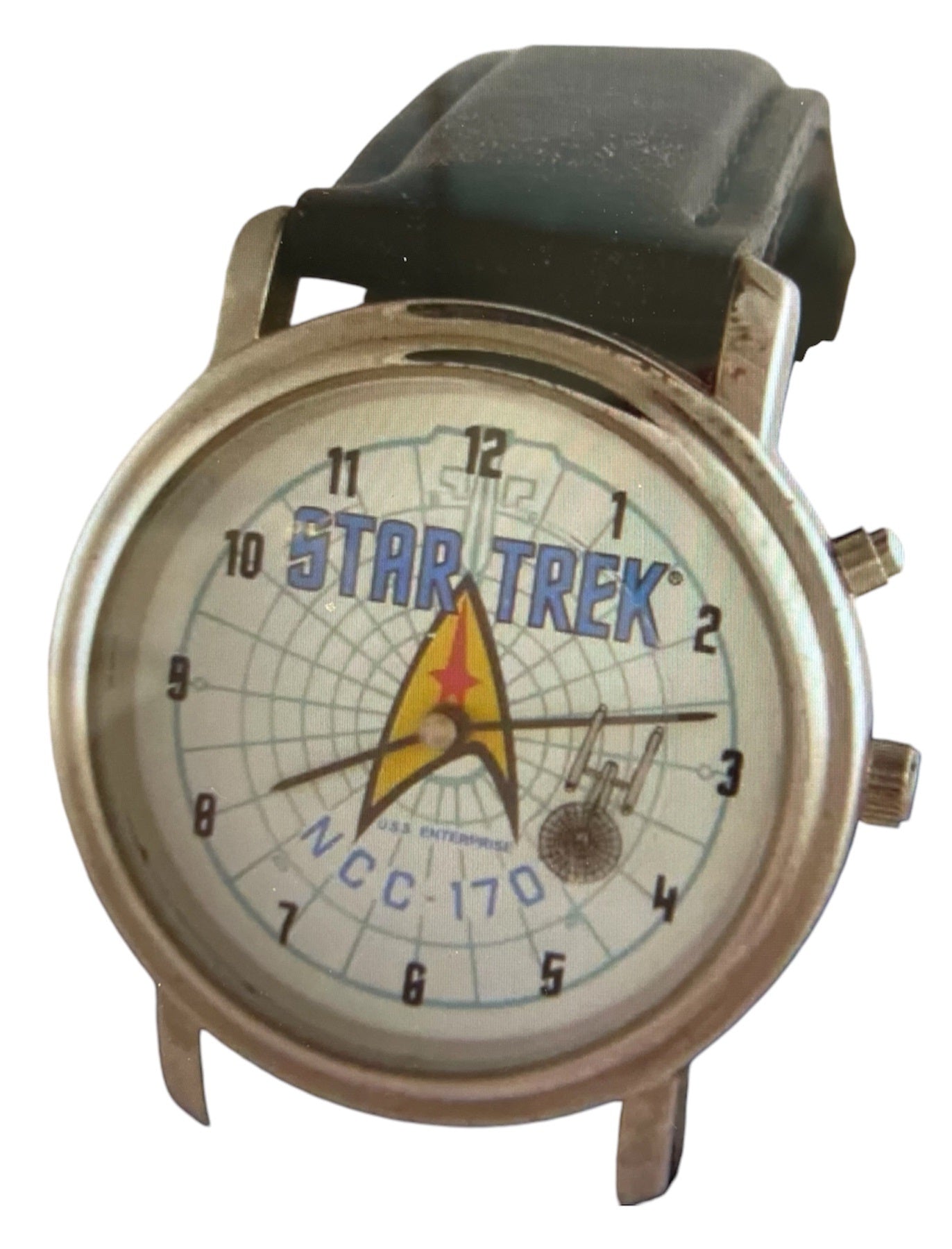 Vintage Valuecenter 1996 Star Trek The Original Series USS Enterprise Star Ship Collectable Analogue Wrist Watch - Plays Original Theme Tune - Factory Sealed Shop Stock Room Find