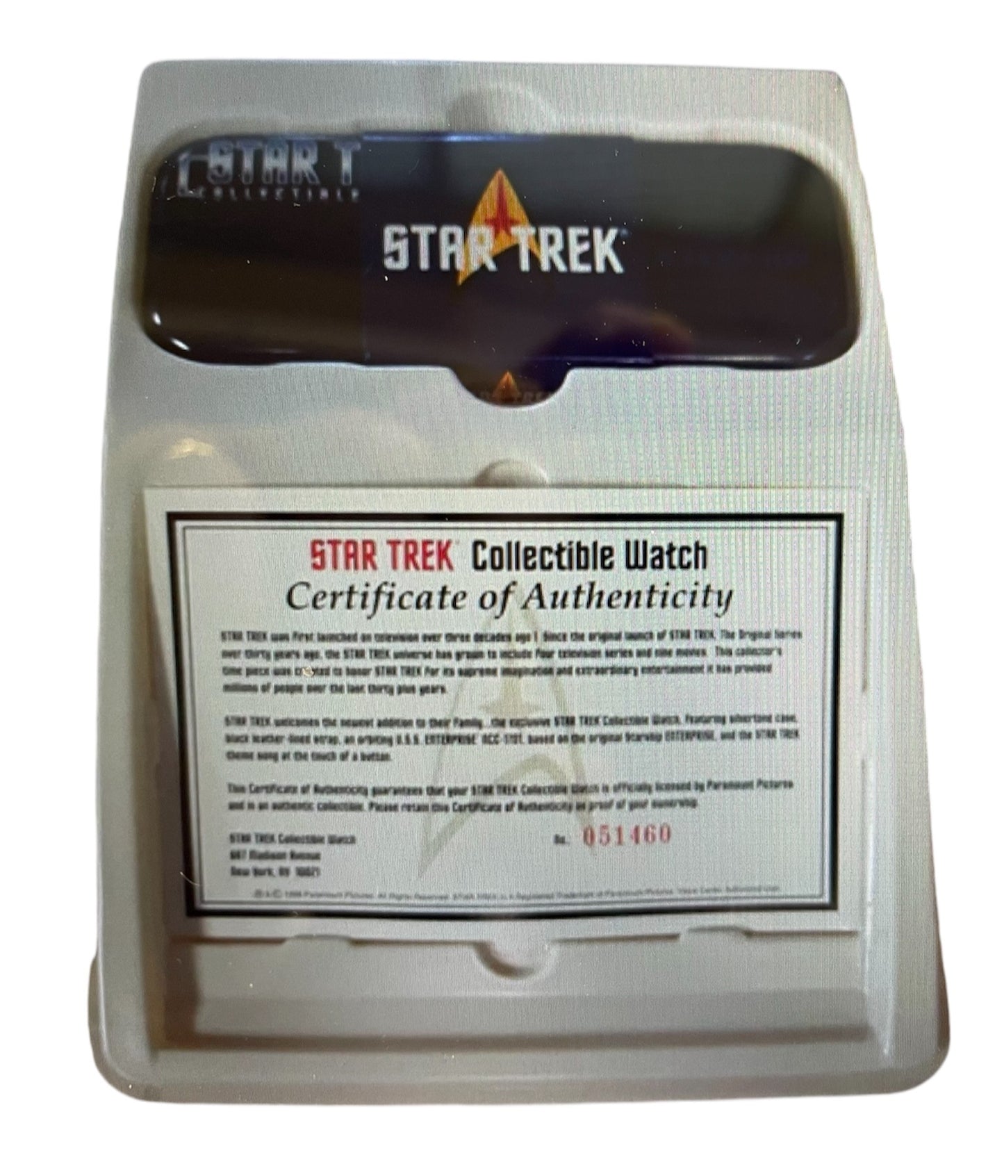 Vintage Valuecenter 1996 Star Trek The Original Series USS Enterprise Star Ship Collectable Analogue Wrist Watch - Plays Original Theme Tune - Factory Sealed Shop Stock Room Find